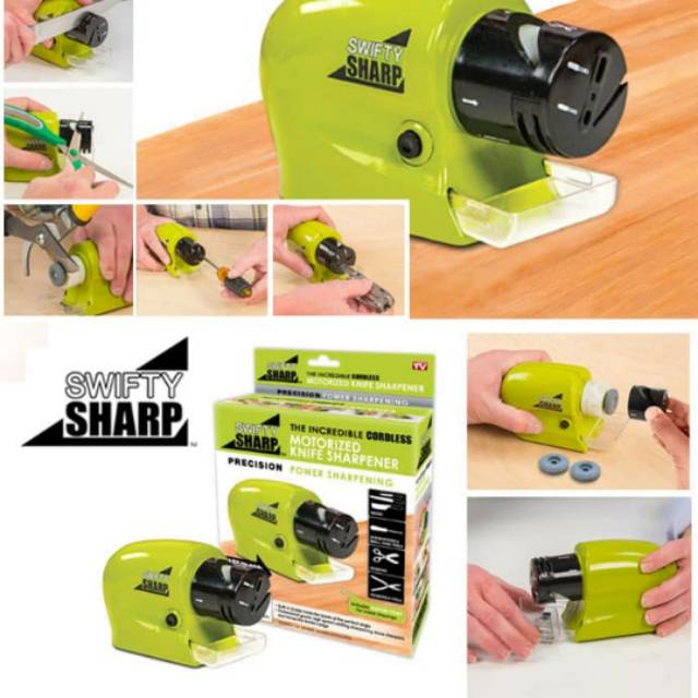 Swift Sharp Pengasah Pisau Gunting otomatis elektrik knife sharpener