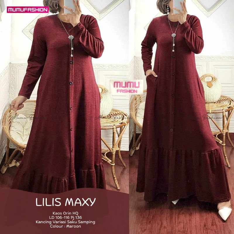 MUFASH - Maxy Kaos Kekinian Premium Lilis Maxy by Mumu Fashion Bisa COD
