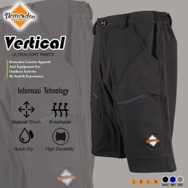 Celana Gunung Ultralight Pendek Nomaden Vertical Quickdry