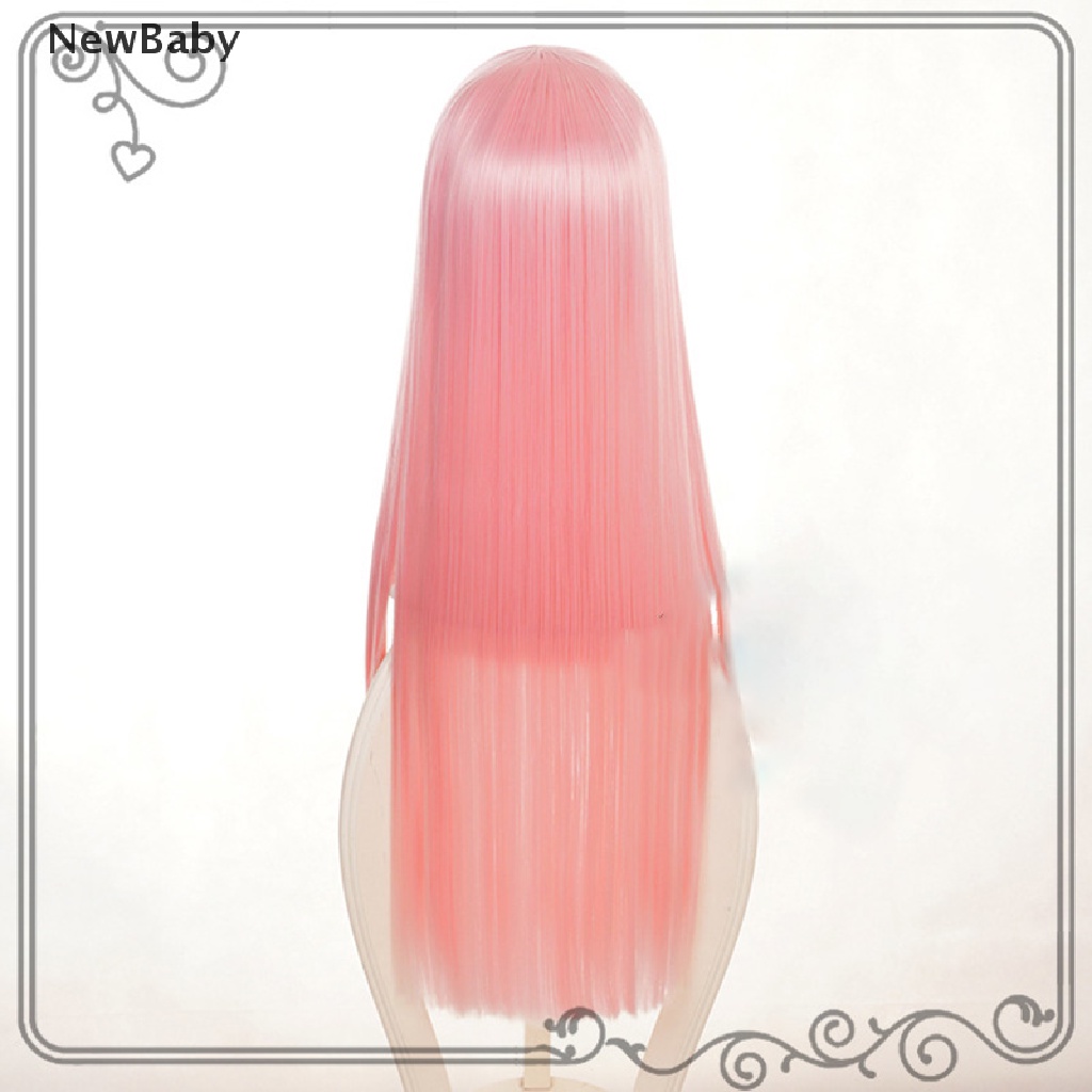 Wig Rambut Panjang Lurus Wanita Model Karakter Kartun Anime Zero TWO 02 Warna Pink Untuk Pestacosplay