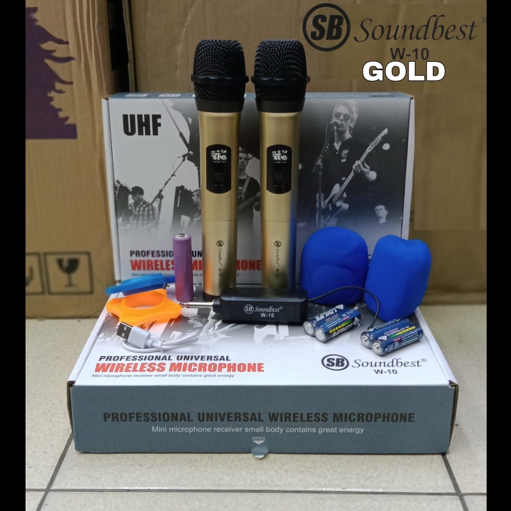 Mic wireless soundbest W10 Original mic soundbest w 10 SDF