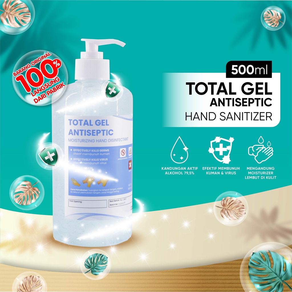 Antiseptic Hand Sanitizer Gel 500ml Terdaftar di Kemenkes RI