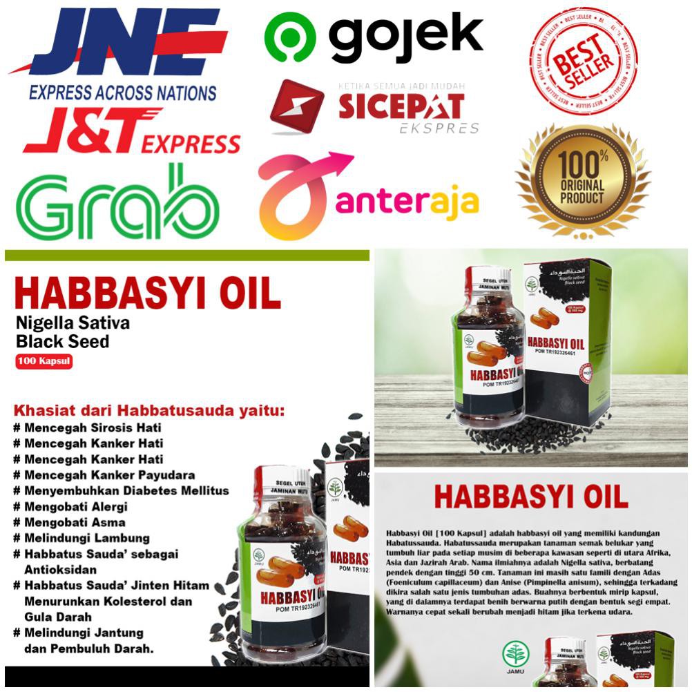 Habbasyi Oil isi 100 Kapsul HNU Minyak Jinten Hitam