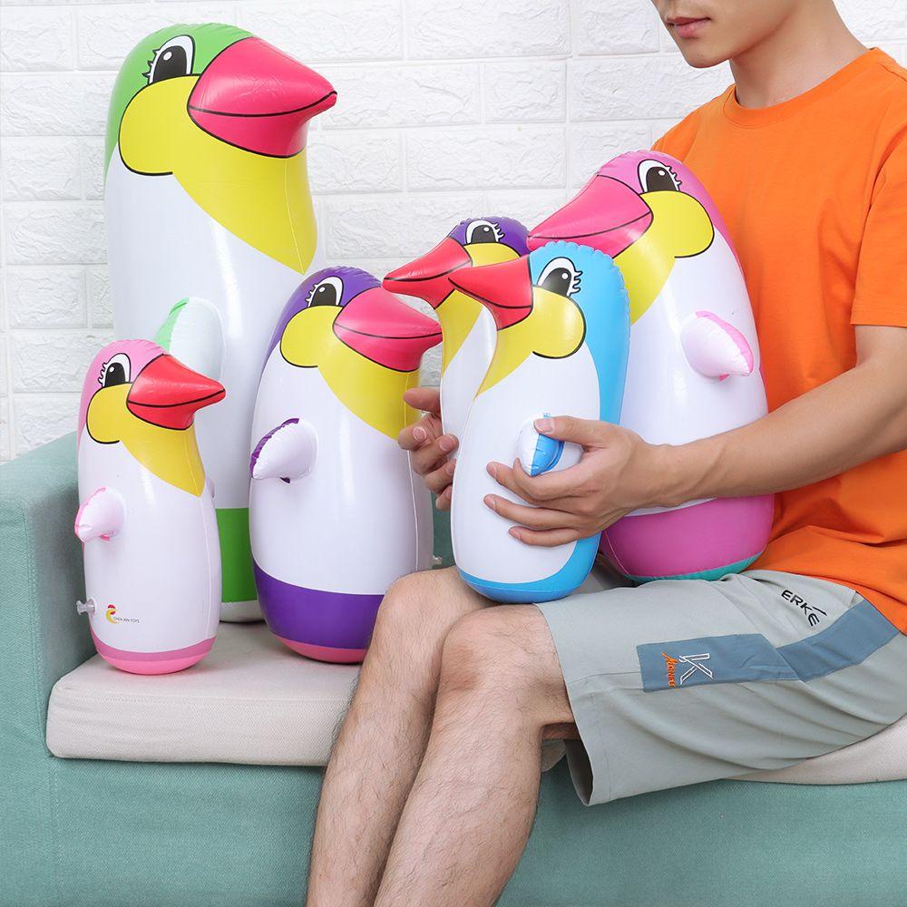R-flower 2Pcs / Set Mainan Penguin Tiup Bahan PVC Ukuran 36cm / 45cm / 70cm Untuk Anak