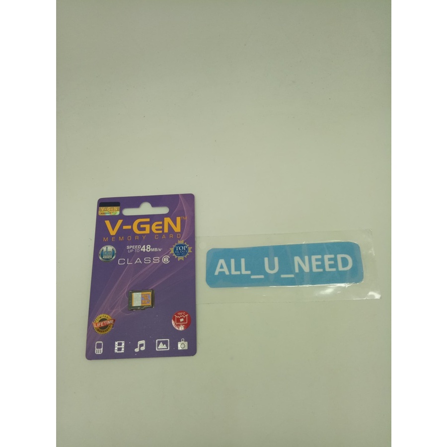 Memory Micro Sd V-Gen Memory Card 16 Giga Class 6 Mmc Sdhc Original