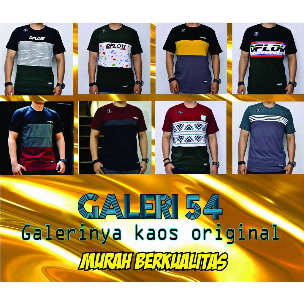 Kaos Pria Distro Keren Dflow Original Terbaru Gratis Sticker Murah Berkualitas COD