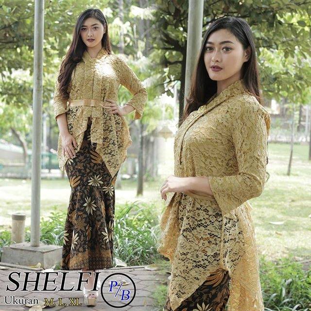 set kebaya brokat shelvi 4 /kebaya modren /kebaya muslim /kebaya wisuda / / kebaya wisuda / kebaya p