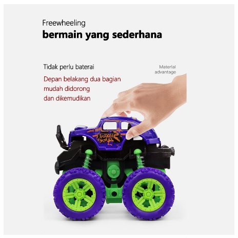 MONSTER ZAP MAINAN MOBIL JIP ANAK OFF ROAD 4 DRIVE INERTIAL BIGFOOT 360 DERAJAT | FADHILAH SHOP BJB