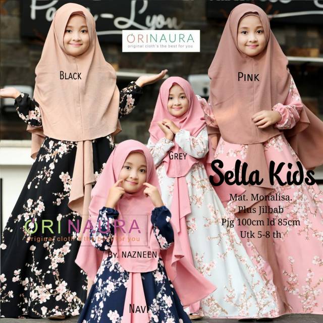 Gamis Set Khimar Sella Syari Kids By Naura