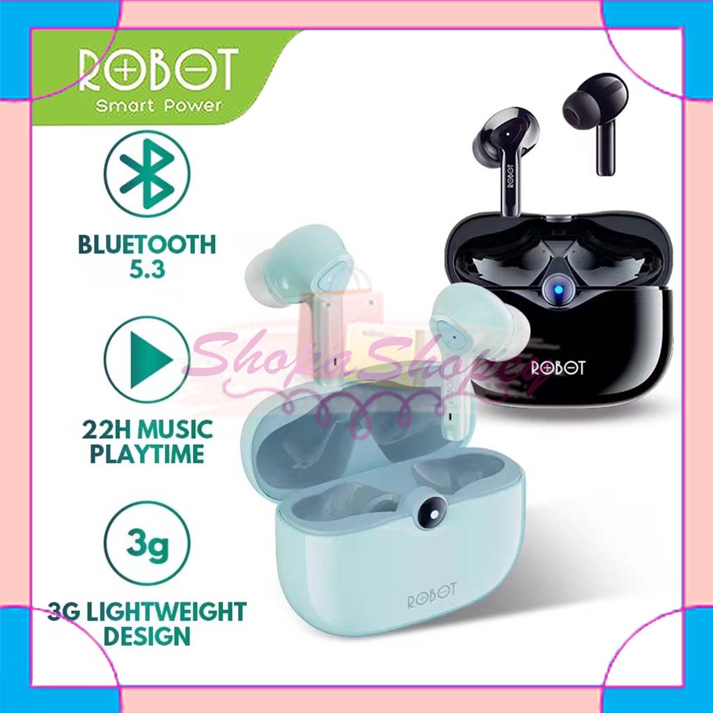 Earbuds TWS  Wireless ROBOT T30 Bluetooth 5.0 ORIGINAL