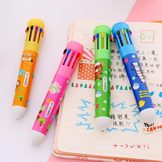 

PEN GEL KOMBINASI 10 WARNA KARTUN - BIRU