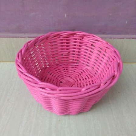 keranjang rotan bulat parcel seserahan sovenir murah 20×15×10 CM