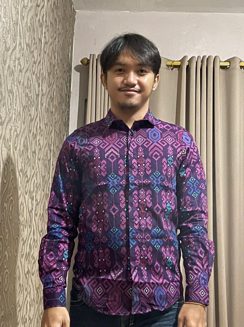 Kemeja Pria Lengan Panjang Long Slimfit  Batik Songket Murah