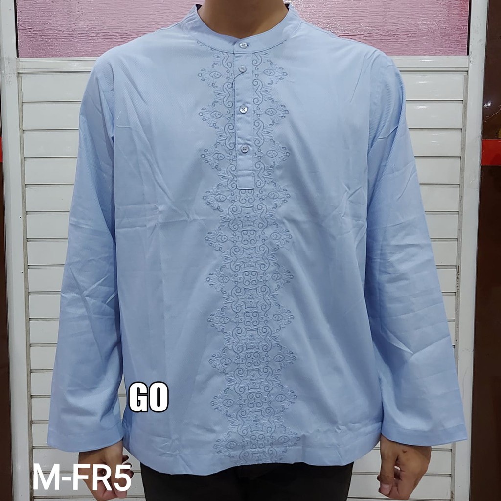 gos SM FR CARDINAL KEMEJA KOKO/TAQWA FORMAL Reguler Baju Muslim Pakaian Pria Muslim Lengan Panjang