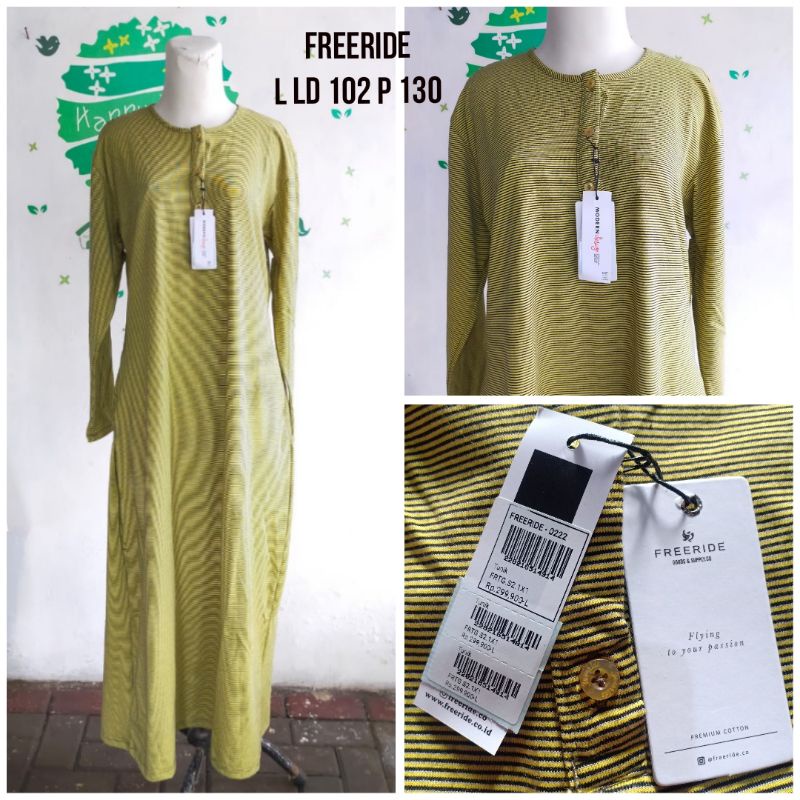 Gamis Kaos Wanita Remaja Dewasa Freeride