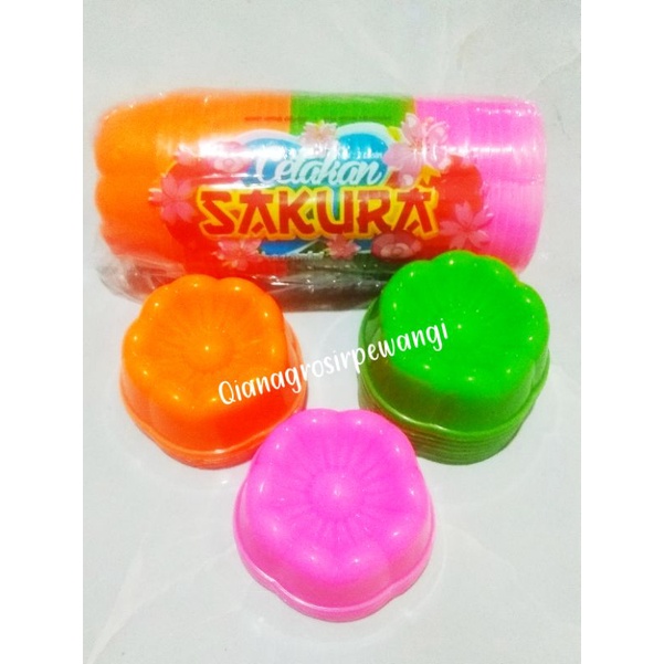 12 Pcs Citakan Agar Bunga Sakura/Cetakan Jeli/Citakan Pising/Citakan Kue Kukus