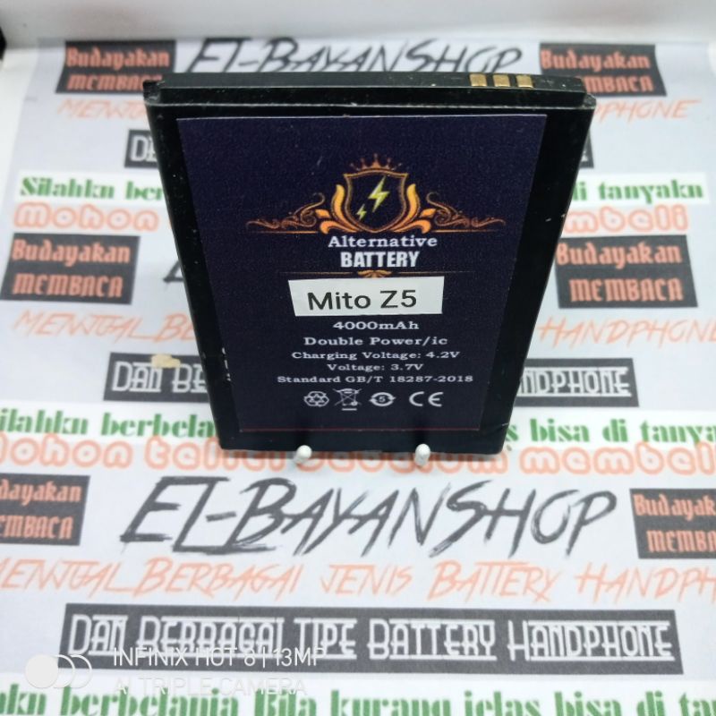 Batrai Modif Mito Z5 A35 Batre BA-00153 Baterai BA000153 Persamaan Ba153 Baterai