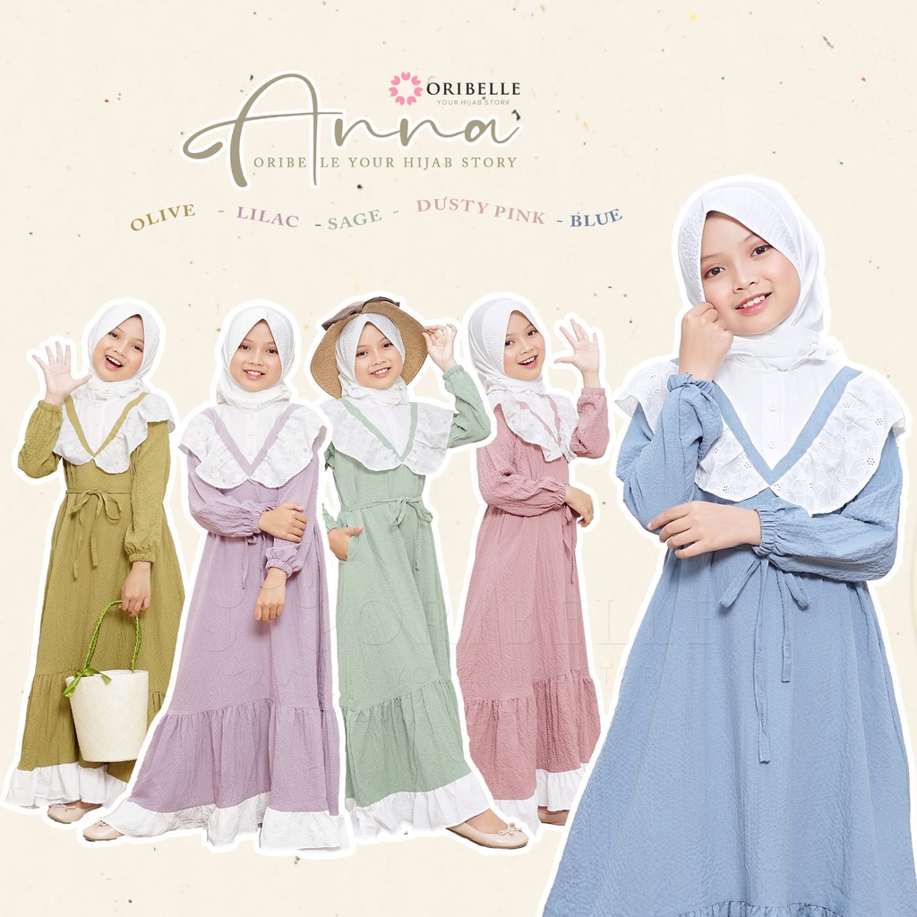 Anna Gamis By Oribelle - Setelan Gamis Anak dan Dewasa