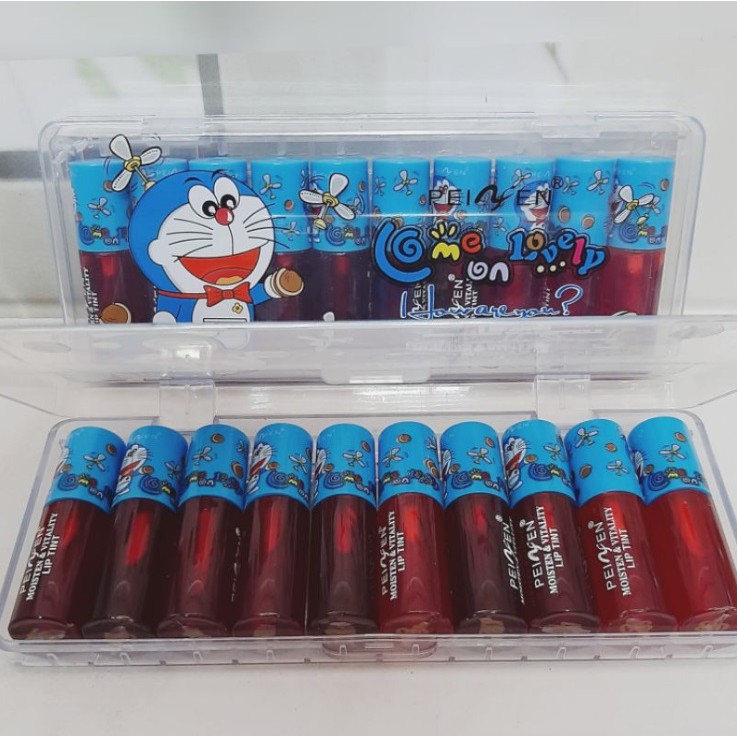 Liptint Korea Doraemon - Peiyen Liptint Doraemon Kartun Jepang / Lip Tint Original Lipstik Lipcream / Pemerah Bibir Pink Pelembab Bibir / Liptin Pelengkap Lipbalm Karakter Makeup Wanita / Liptint Anak Sekolah Liptint Tahan Lama Anti Air Waterproof