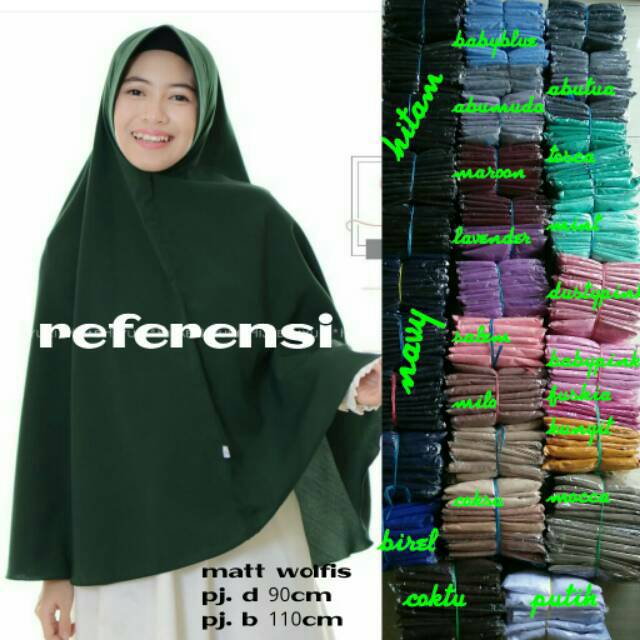 Khimar ROSE CREP PREMIUM // Jilbab Syar'i Instan Premium Super Jumbo XXL Lancip // Kerudung Wanita