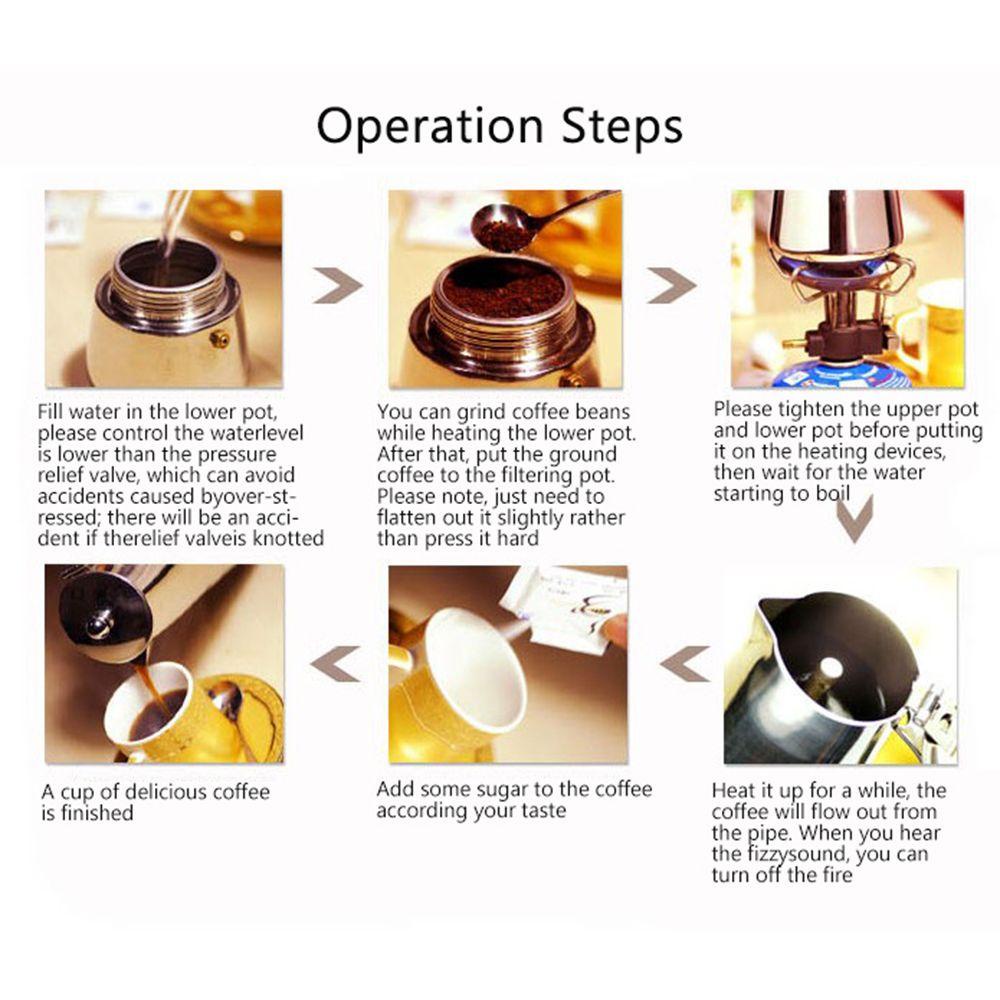 Suyo Alat Pembuat Kopi Espresso / Teh Manual Bahan Stainless Steel Tahan Panas 2 / 4 / 6 / 9 Cup