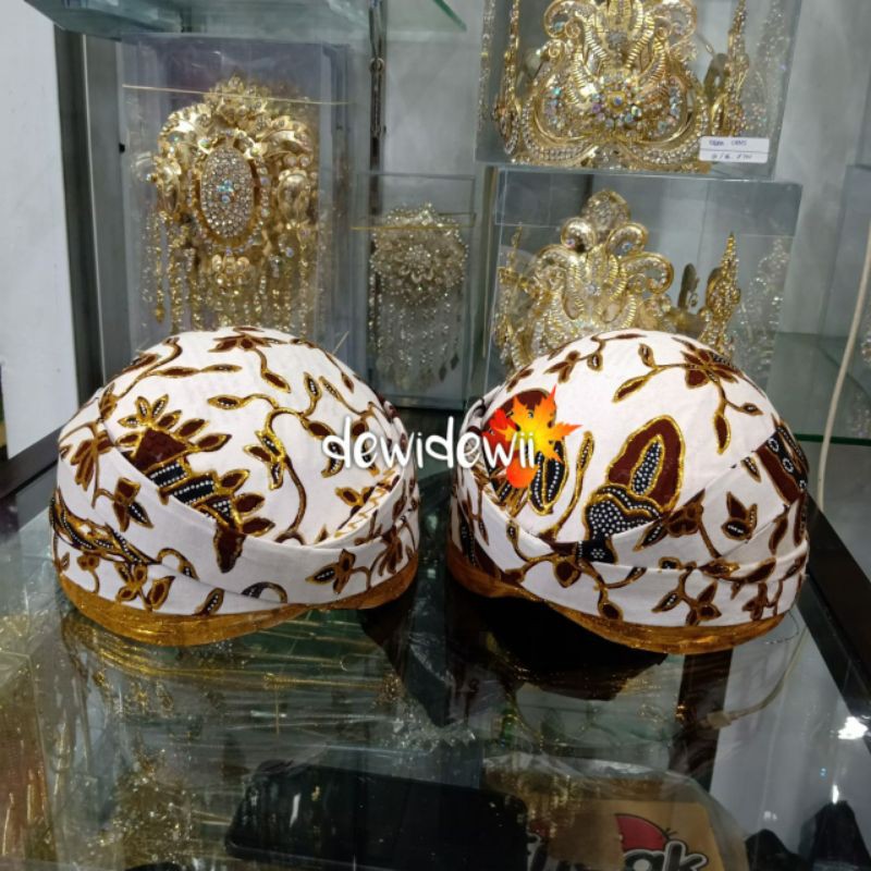 Blangkon Pengantin Solo / Sunda Prodo, Motif Sido Asih Gede