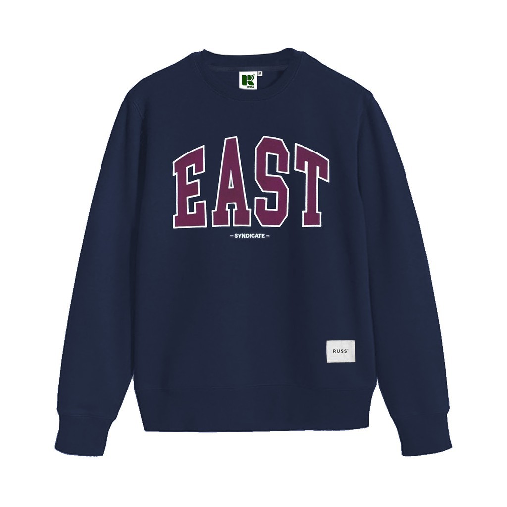 SWEATER WEST BASIC CREWNECK FONT BORDIR PRIA DAN WANITA-SWITER SOUTH DAN EAST PREMIUM