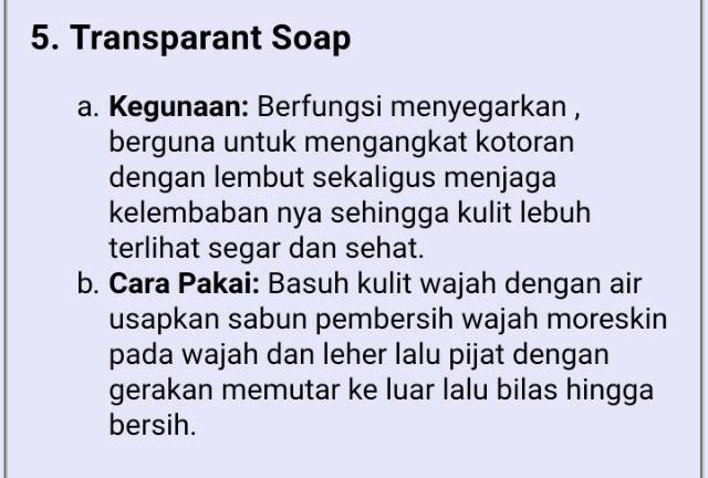 Paket Perawatan Wajah Moreskin Nature