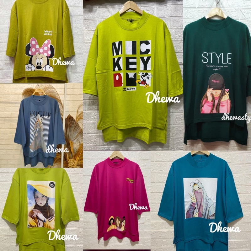 atasan kaos oversize dhewa ori