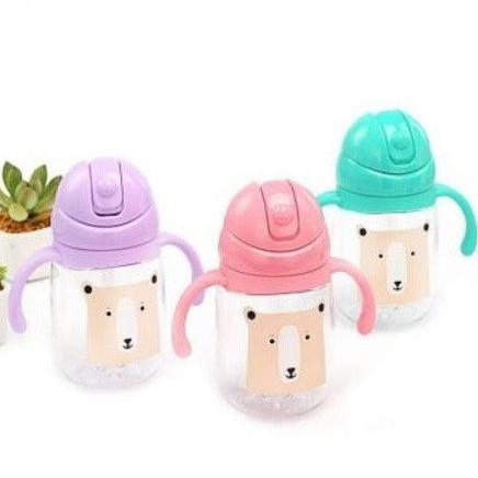 Mug Bayi / Mug Training Balita / Botol Minum Susu Anak / Mug Bayi + Sedotan