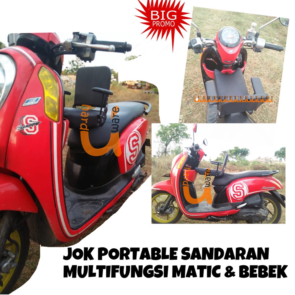 Jual JOK PORTABLE SANDARAN LENGKAP / JOK KURSI BONCENGAN MOTOR ANAK