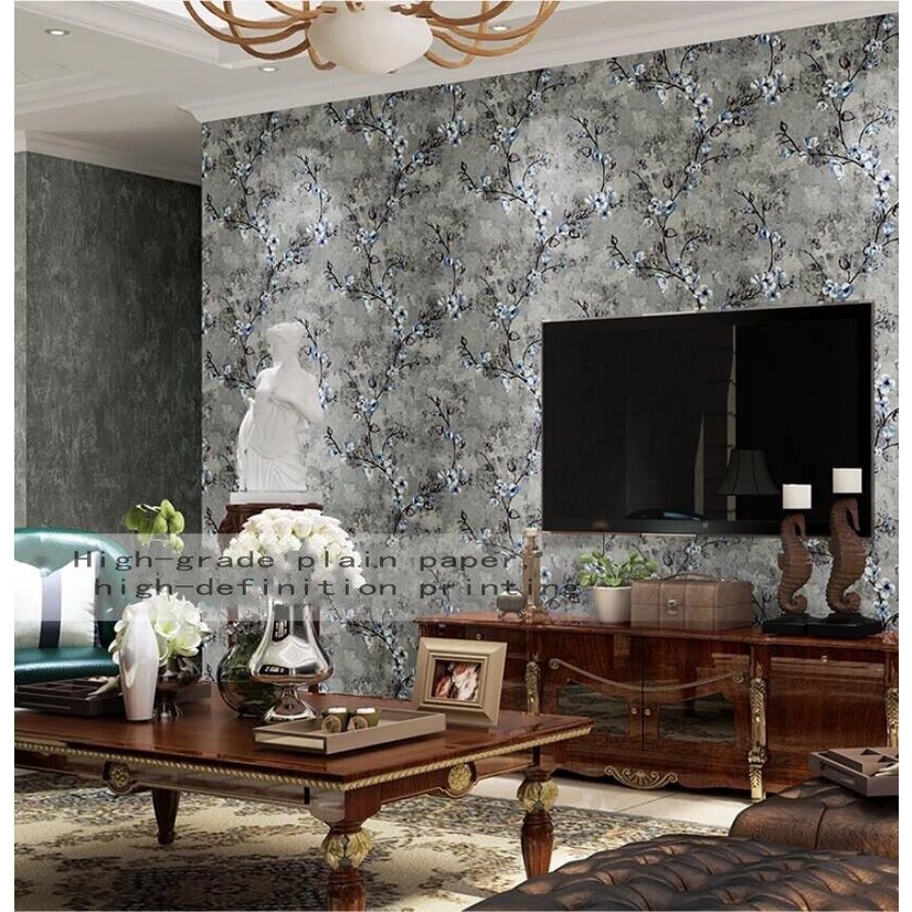 Wallpaper Sticker Dinding Motif RANTING BUNGA SAKURA