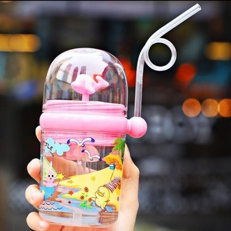 [COD] Botol Minum Anak Air Mancur Karakter dan Motif Lucu, Sedotan BPA FREE 250ml (B819)