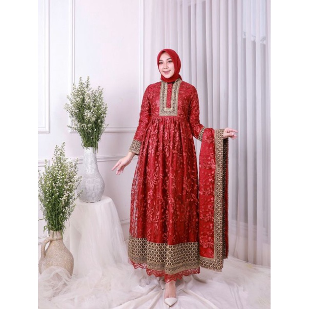 Gamis Selendang Katrina Ekslusif Original Pelangi Jaya Butik