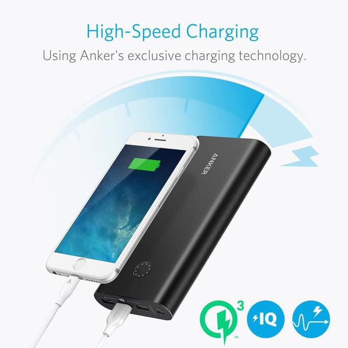 Powerbank Anker PowerCore+ 26800 And PowerPort+ 1 Black - B1374