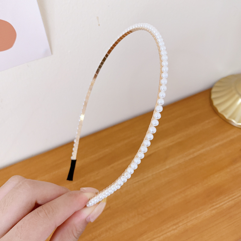 Bando Aksen Mutiara Imitasi simple Ala Korea Untuk Wanita