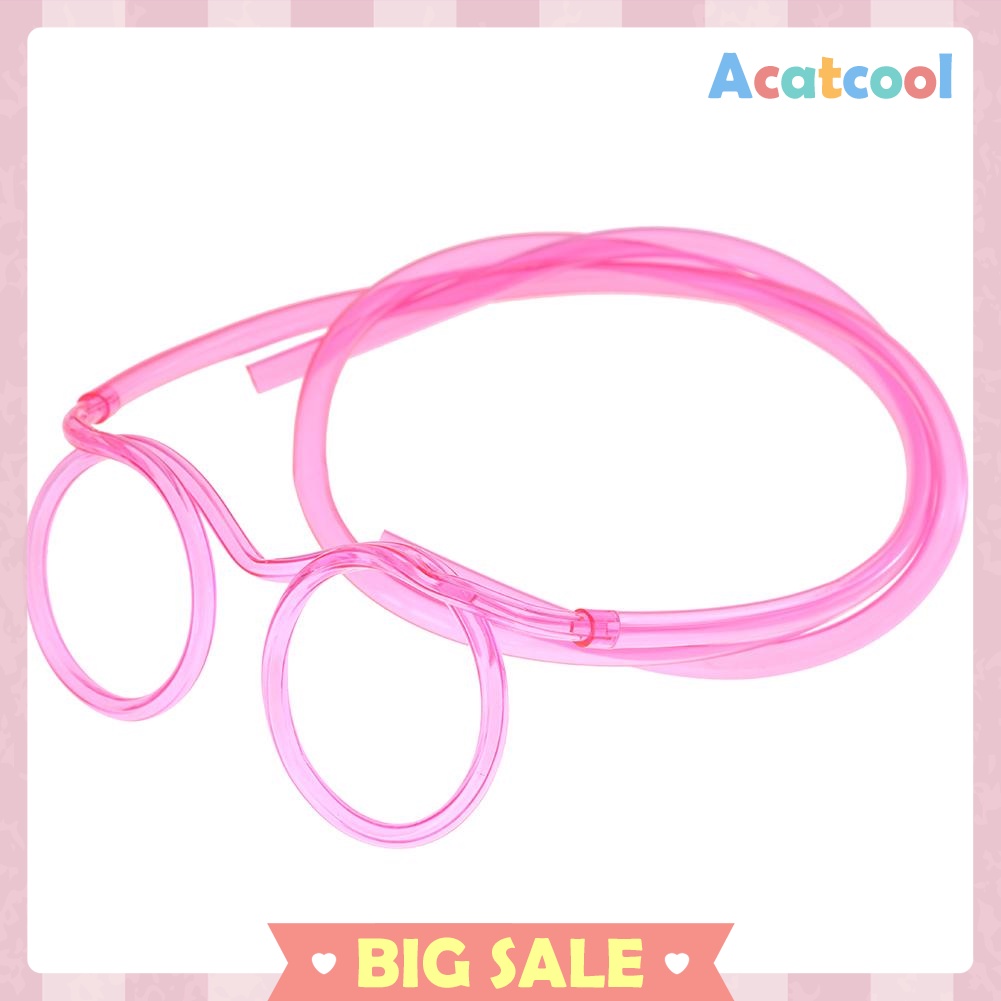 Flexible Soft Plastic Glasses Straw Kids Party Unique Drinking Tube Tools