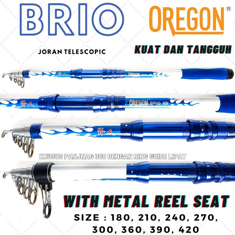 joran telescopic Oregon Brio 300m sampai 420cm