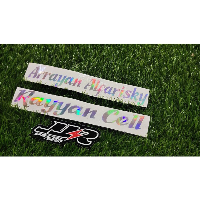 

Sticker cutting Nama Panjang 20cm hologram