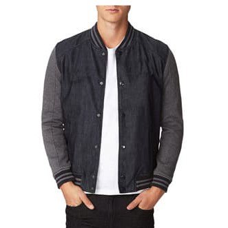 JAKET PRIA Trend Line ADIDAS Laki Laki Cowok Abu H fashion M9C1 JAKET VARSITY DENIM POLOS