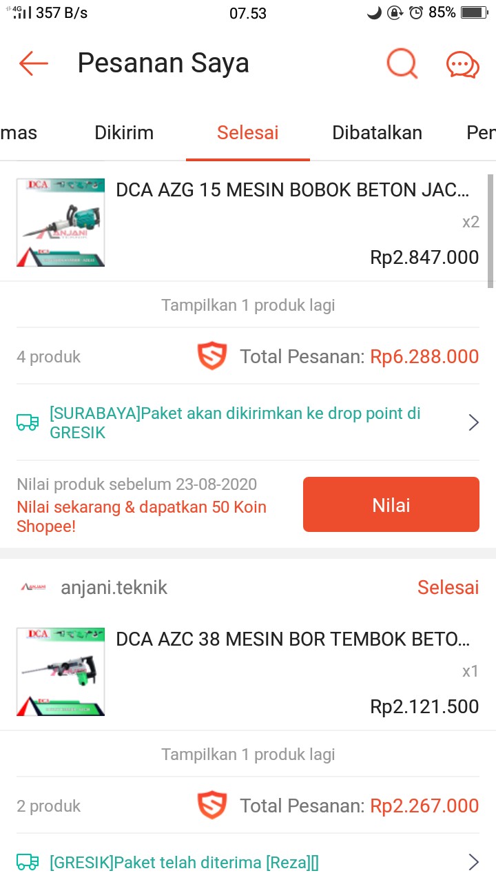 Dca Azg 15 Mesin Bobok Beton Pahat Jack Demolition Percussion Hammer Sds Hex 30 Mm 30mm Azg15