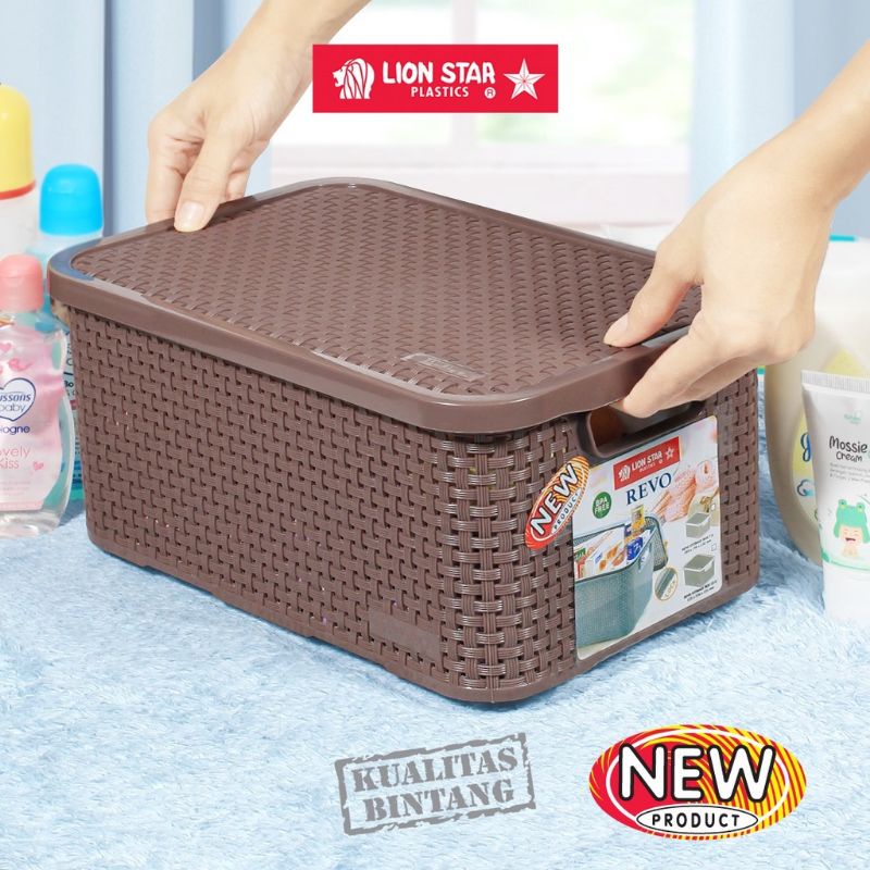 Lion Star Tempat Penyimpanan Revo / keranjang serbaguna 7 LITER Storage Box Tempat Penyimpanan + Tutup [CA-12] KOTAK PERKAKAS liter Revo Storage multifungsi LION STAR tempat serbaguna