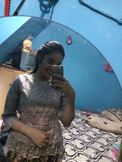 Couple Batik Kenanga Black / Rok Prisket Dengan Kemeja