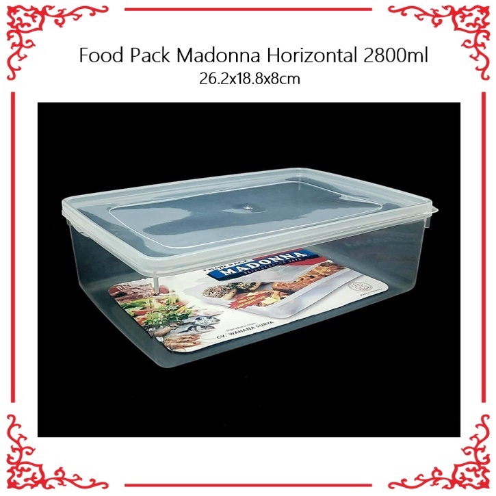 PAKET 8pcs - Toples/Food Pack Madonna Horizontal 2800ml