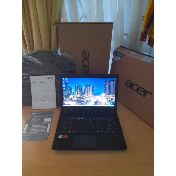 Laptop Acer A314 Slim Amd A9-9420e Ram 4gb SSD 256gb Mulus Like New Fullset - Laptop Bekas Seken Sec