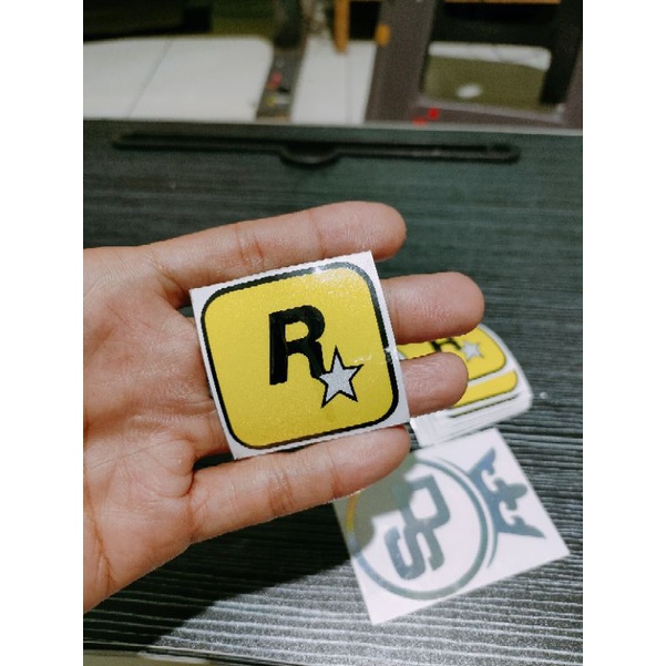 

sticker logo rockstar cutting