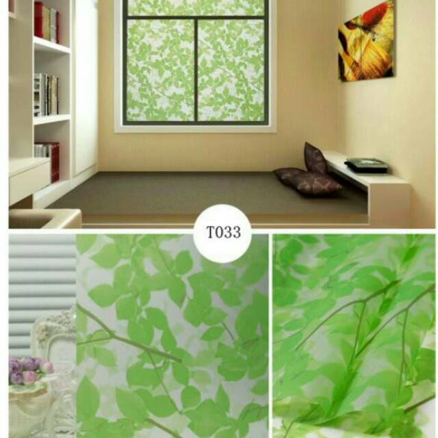 Sticker kaca sunblast motif daun ranting