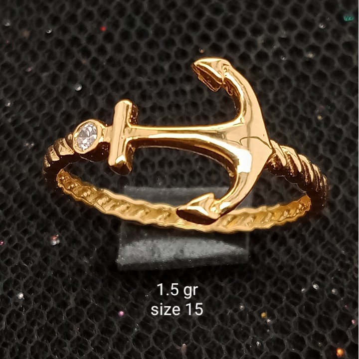 Cincin Emas 17K - 1.5 gr Kadar 750 - 1736