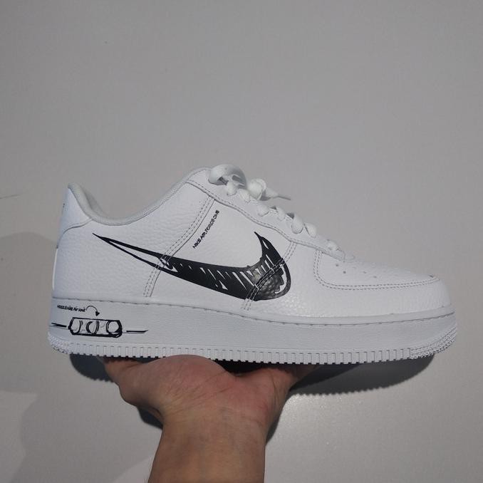 READY NIKE AIR FORCE 1 LOW SKETCH PACK BLACK/WHITE UTILITY ORIGINAL