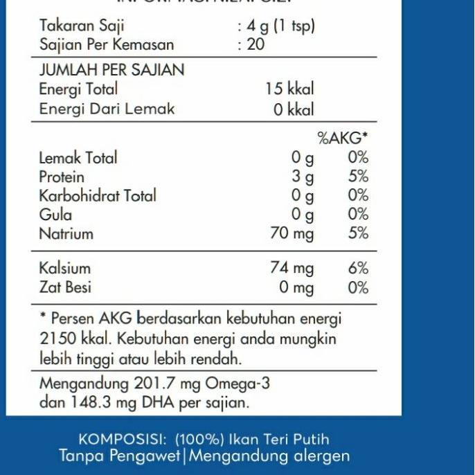 

COD✔️Crystal of the Sea - (20GR) BPOM Certified White Anchovy Powder / Bubuk Ikan Teri Nasi / Whitebait|SQ5